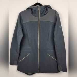 Kuhl Klash Trench Coat Softshell Jacket Women's Size Large Carbon Gray